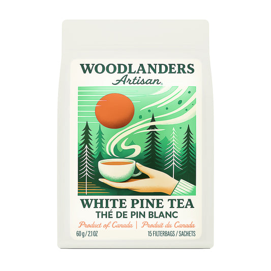 Naturally Air-Dried Pine Tea Bags, 15 tea bags per pouch (4g per tea bag)